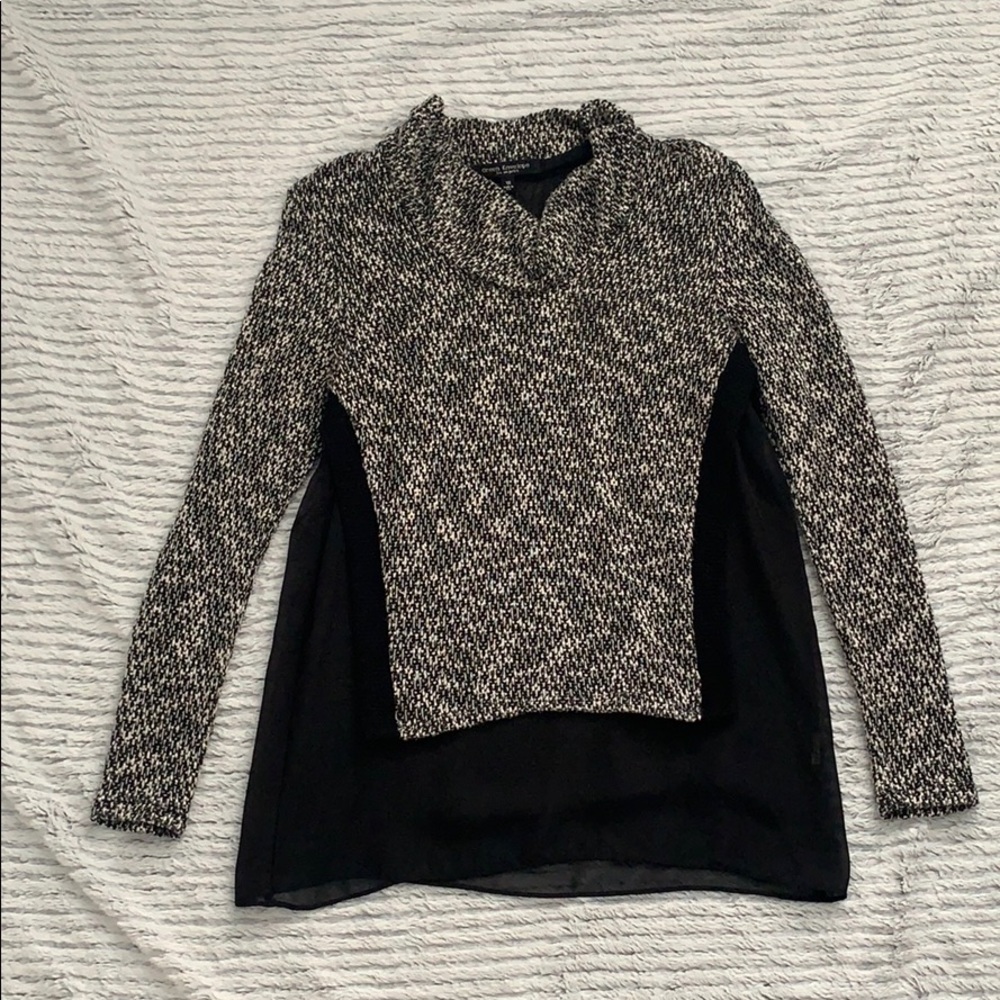 Faux turtle neck flowy sweater